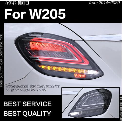 Car Styling for Benz W205 Tail Lights 2014-2019 C180 C200 C260 C300 Tail Lamp LED Tail Light DRL Dynamic Signal auto Accessories