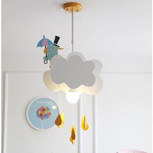 Nordic minimalist timely rain cloud children chandelier creative boy girl bedroom childrens room