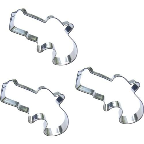 Musket shape 3 piece biscuit cutting molds, baking tools, cake decorating soft candy tools