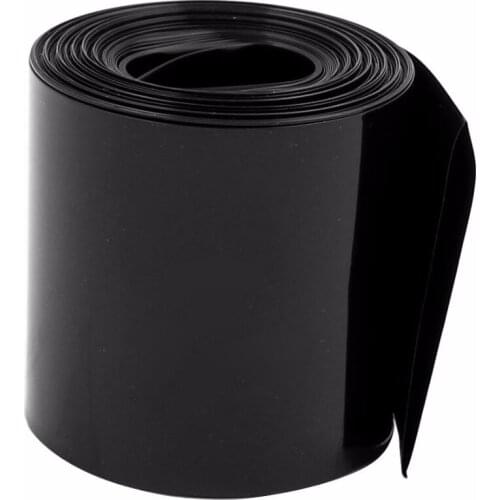 Uxcell Hot Sale1PCS 60mm Width 2.1M Length Length PVC Heat Shrink Tube Black for 18650 Batteries Insulation casing Heat shrink