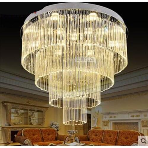 Hall Crystal chandelier living room light round Engineering Hotel restaurant lights bedroom light modern minimalist personality