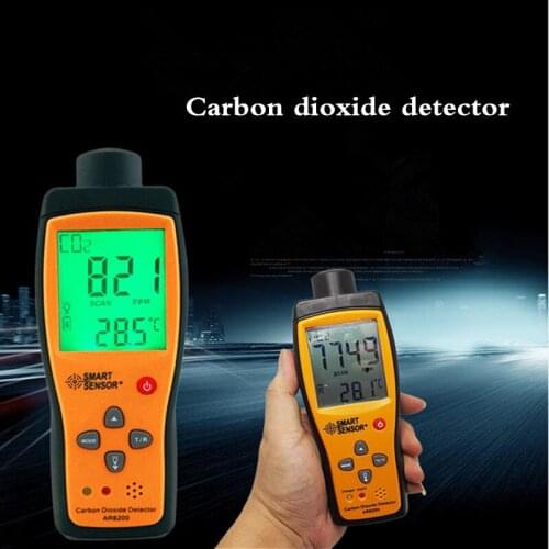 CO2 Meter Tester Gas Detector Carbon Dioxide Detector Indoor Air Quality Monitor CO2 Tester Gas Analyzer AR8200+ Li-battery