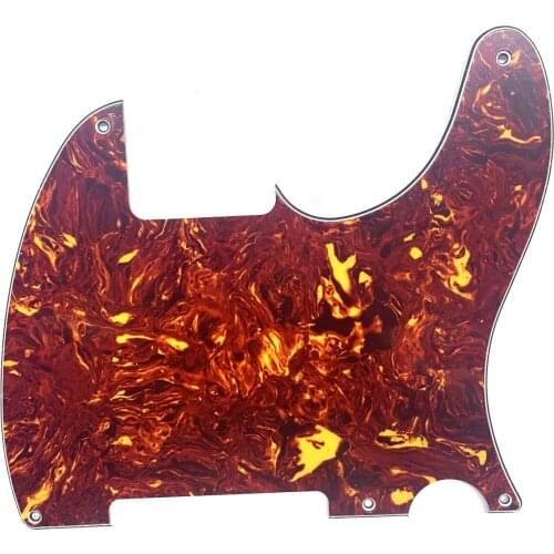 KAISH 5 Hole TL Style Blank Pick Guard Scratch Plate No Pickup Hole Vintage Tortoise