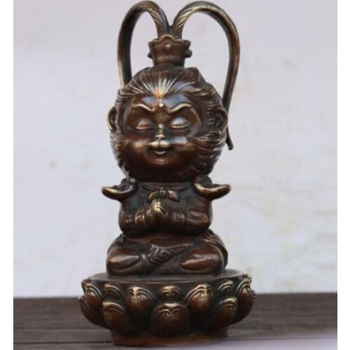 China brass Monkey King crafts statue