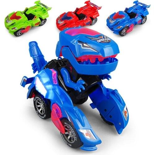 Hot Sale Dinosaur Transforming Car LED Flashing Car Toy Transformation RC Car Musical Cool Gift For Kids Children Wholesale