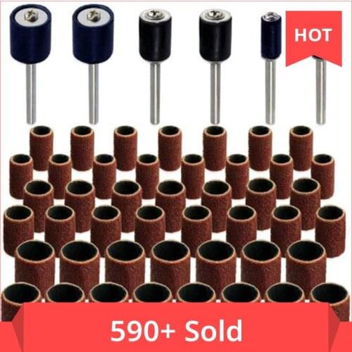 New Jumbo 51pc Drum Sanding Kit - Fits Dremel - Includes Rubber Drum Mandrels - 1/2, 3/8 & 1/4 inch