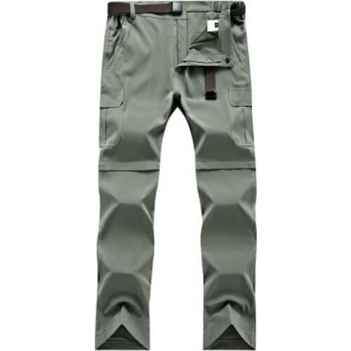 NUONEKO New Mens Quick Dry Hiking Pants Outdoor Removable Summer UV Protection Breathable Camping Trekking Fishing Trousers PN51