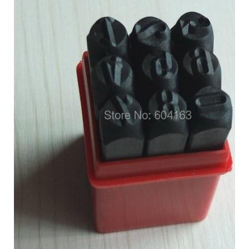 One Set Number Die Punch 8mm Letter Steel Stamp in Case Jewelers 0.31"