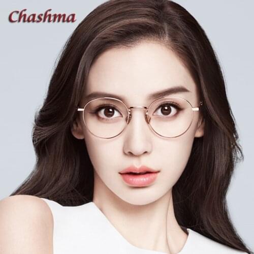 Round Titanium Light Eyeglasses Men Glasses Retro Myopic Frame Optical Eyewear for Prescription Lenses
