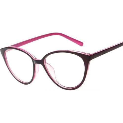 Vintage Cat Eye Optical Glasses Frames Fashion Transparent Glasses Women Clear Lens Frame Ultra Light Frame Men Eyeglasses