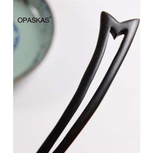 Rare Classical Hairpin Ebony Black Chinese Ancient Walking Hairpin