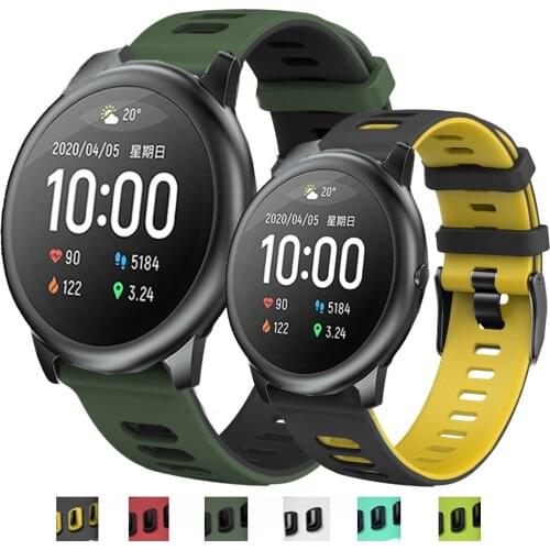 20mm Silicone Sport watch For Xiaomi haylou solar LS02 Smart Watchband Bracelet 22mm Watch Strap for Xiaomi haylou solar LS05