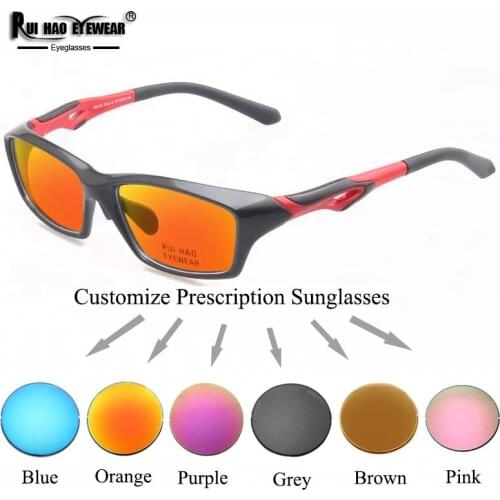 Customize Prescription Sunglasses Leisure Sports Eyeglasses Frame Fill Color Sun Lenses Myopia Progressive Spectacles 10145