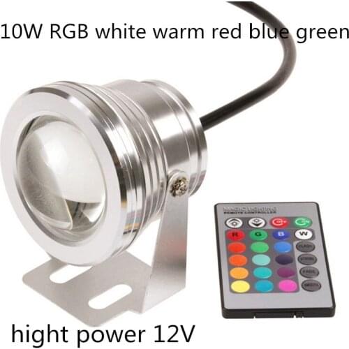 10w rgb led underwater light dc12v IP68 waterproof aquarium swimming pool spotlight stainless car lighting fish tank piscina