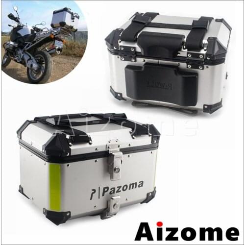 Universal Motorcycle Waterproof Aluminum 42L Top Case Rear Lock Trunk Storage Box Toolbox for Kawasaki Suzuki Honda BMW Aprilia