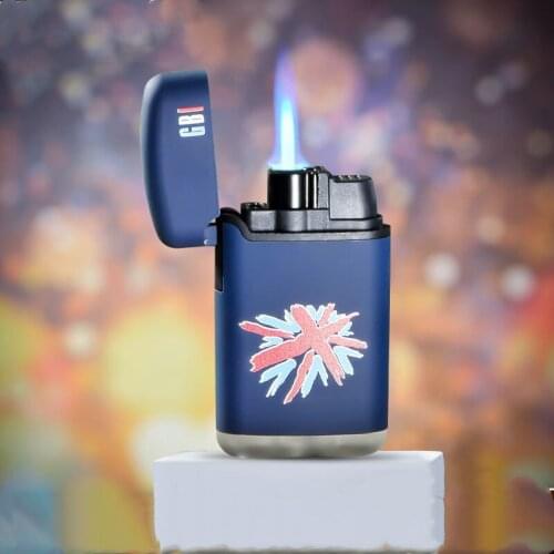 GBI Lighter Can Be Inflatable Into The Blue Flame Explosion-Proof Windproof Personality Plastic Clamshell Creative Lighter