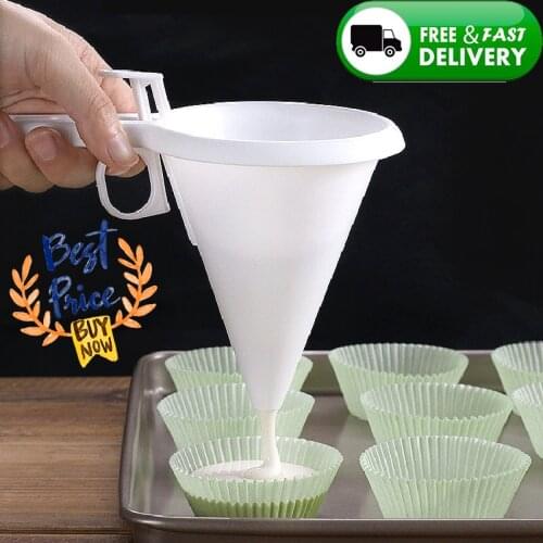 1Pc Cream Cake Pancakes Muffin Funnel Tool Kitchen Adjustable Frosting Candy Funnel Chocolate Pastry Mold Dough Dispenser Cocina