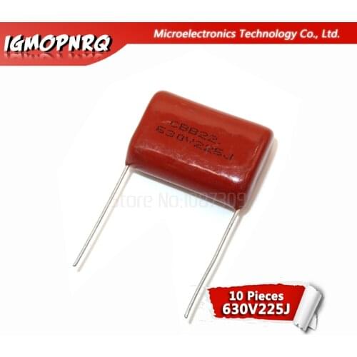 10PCS 630V225J Pitch 25MM 2.2UF 2200NF 225 630V igmopnrq CBB Polypropylene film capacitor new