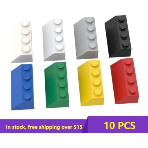 10PCS MOC Bricks 3037 2x445 Degree Inclined Brick Creative High-tech Building Block Model Kids Toy DIY Brick Parts Best Gifts