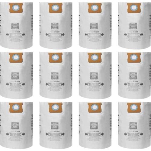 12 Pack Replacement Vacuum Bags for Shop-Vac 15-22 Gallon Vacuums, 90663,90663-00 & Models G,9551600,9552600,9553600
