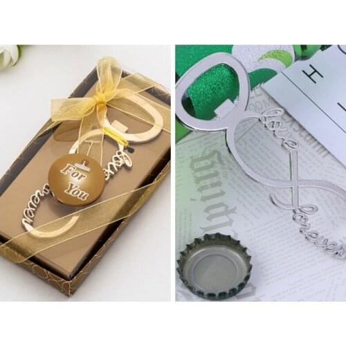 20 Pieces/lot) Silver Wedding favors of Infinite Love Bottle Openers For Bridal shower gifts and Party Favors