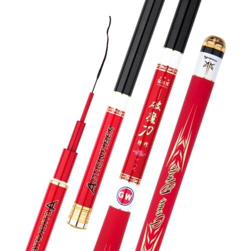 3.6m-8.1m Super Hard Fishing Rod Carbon Fiber Carp Feeder Fishing PolesLong Section Hand Stick Vara De Pesca Fishing Tackle