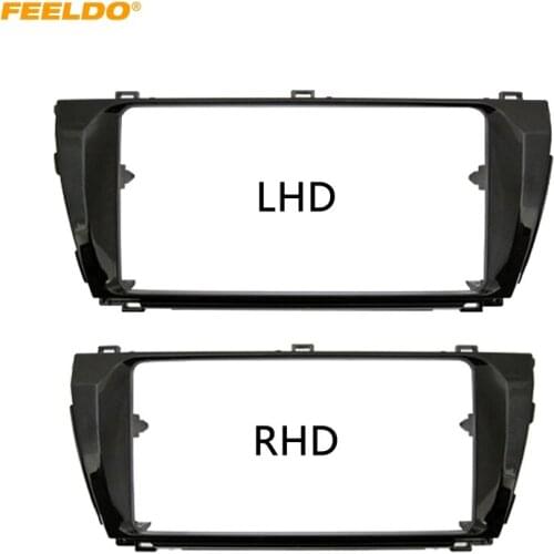 FEELDO 2DIN Car Stereo Fascia Frame Adapter for TOYOTA Corolla/Altis/Levin (LHD) Audio Dash Plate Panel Frame Trim RHD/LHD
