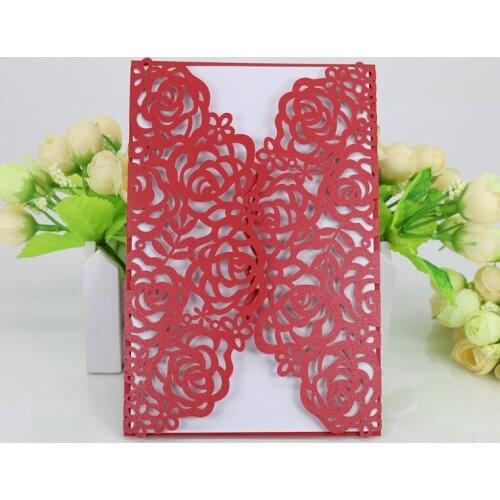 Free Drop Shipping 1pcs laser cut invites Wedding invitation card, envelope, insert party birthday engagement