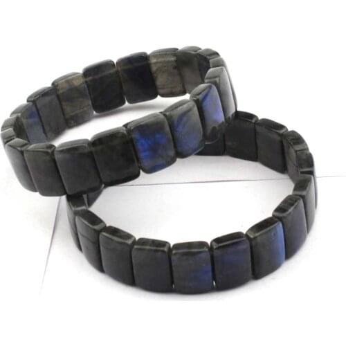 Natural rainbow blue Labradorite beads bracelet natural stone bracelet DIY jewelry for woman for gift wholesale