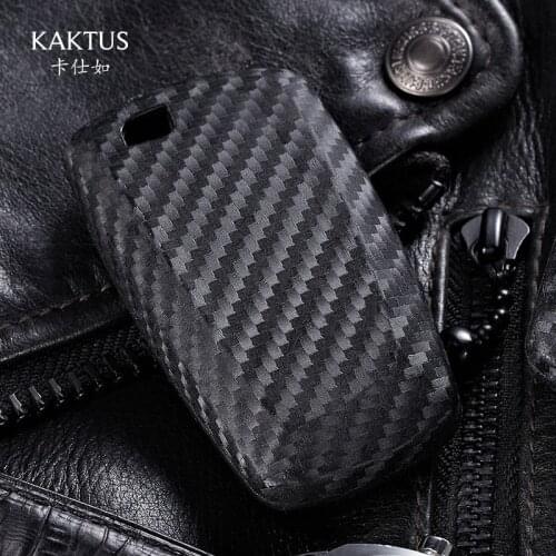 Car Key Case Buckle Protection Cover Fit for Bmw Silicone Carbon Fiber Pattern Free Shipping