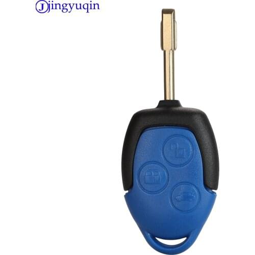 Jingyuqin 10ps 3 Buttons Transit Connect Set Remote Car Key Shell Cover For Ford Transit Blue Case