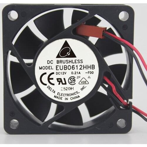 EUB0612HHB 12V 0.21A 6CM 6015 3-wire cooling fan