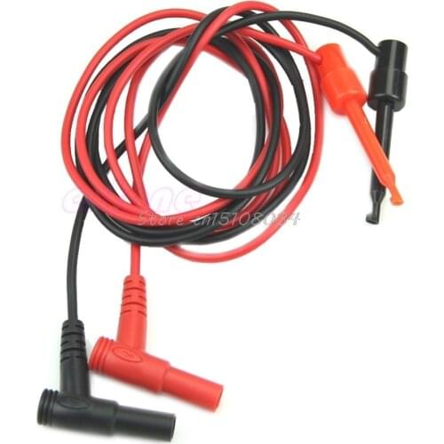 1Pair Banana Plug To Test Hook Clip Probe Cable For Multimeter S08 Wholesale&DropShip