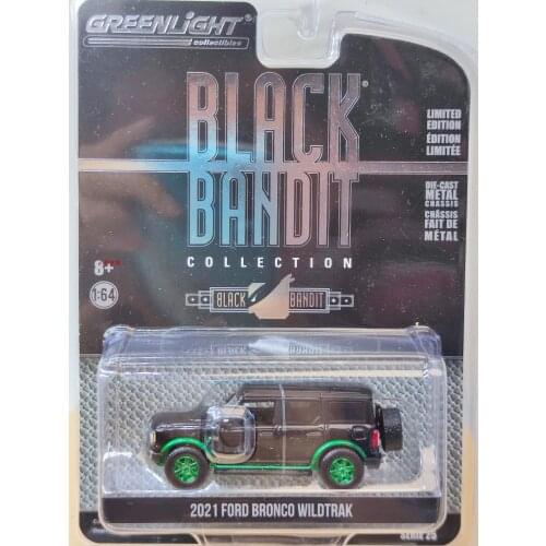 1/64 GreenLight 2021 Ford Bronco Wildrac green vertion Collection of die-cast alloy car models