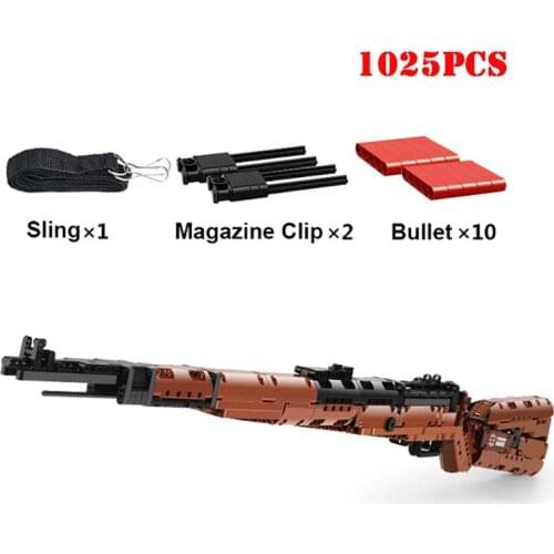 1025 + PCS PUBGS 98K Sniper Rifle Model Building Block Set Technology Assembly Bricks City DIY Game Gun Childrens Toy