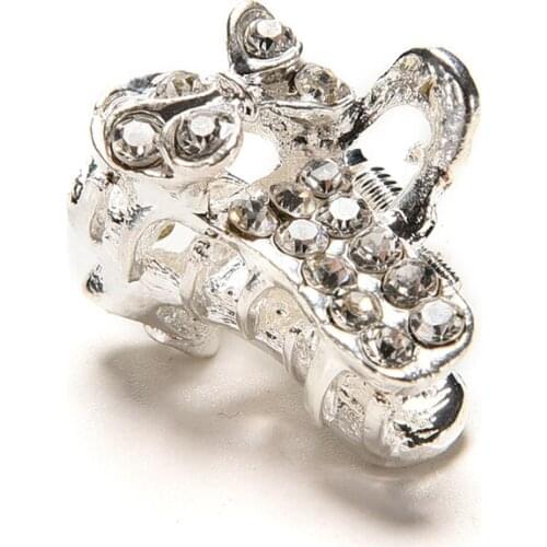 Fashion Butterfly Headwear Crystal Flower Clamp Hair Pins Claw Hairwear Hair Clip Decorfor Girls Valentines Day Gift