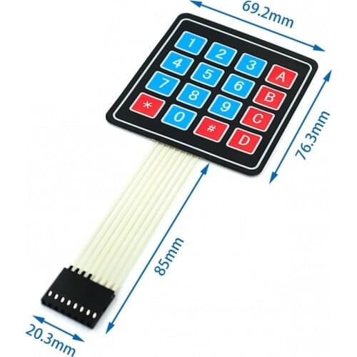 New 5pcs/lot 4*4 Matrix Array/Matrix Keyboard 16 Key Membrane Switch Keypad