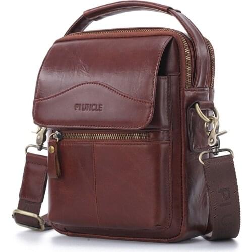 High Quality Mens Briefcase Genuine Leather Business bags Men Shoulder Messenger Bag Men Cross Body Vintage Cowhide totes bag