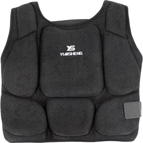 Professional Taekwondo Chest Guard Protector MMA Kickboxing Protective Gear (Black) - Select Sizes