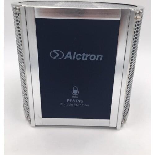 Alctron simple studio mic screen acoustic filter,recording mic pop filter wind and noise reduction aluminum mesh wind screen