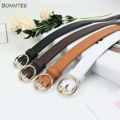 Belts Women Long Solid Casual Faux Leather Waist Belt Womens Hot Sale High Quality Simple Fashion Students All-match Decoration