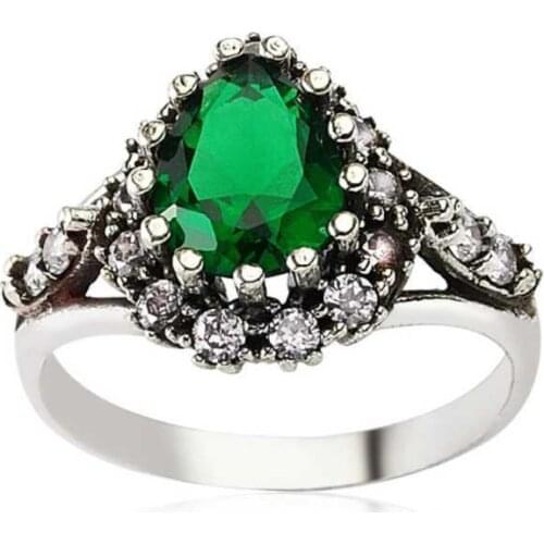 Silver Drop Hurrem Sultan Lady Ring