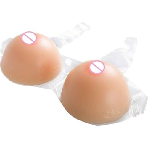 Silicone Breast Forms Transparent Adjustable Shoulder Strap Chest Enhancer Artificial Fake Boob Ajusen for Crossdreser Trans