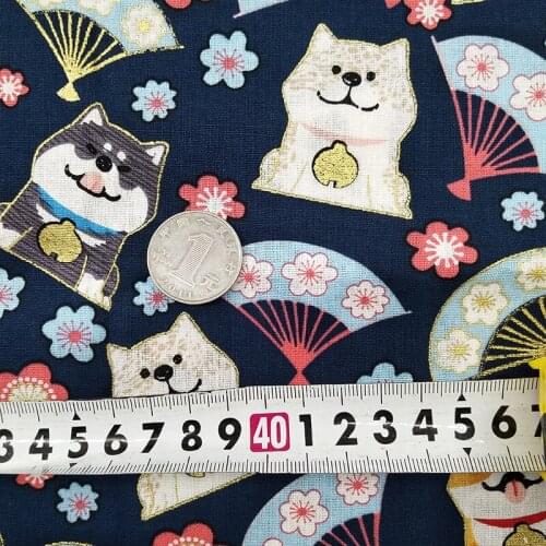 Good Dog Fabric 100%Cotton Fabric Lucky Dog&fan Digital printing Cloth Sewing Clothing DIY Children Dress/Clothing Wide140cm