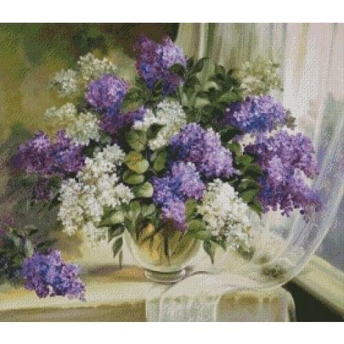 Top new Embroidery Counted Cross Stitch Kits Needlework - Crafts 14 ct DMC DIY Arts Handmade Decor -Flowers