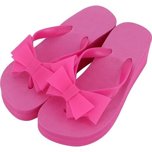 2021 Summer Woman Shoes Platform Bath Slipper Wedge Beach Flip Flops High Heel Slippers For Women Beach Flip Flops Summer Sandal
