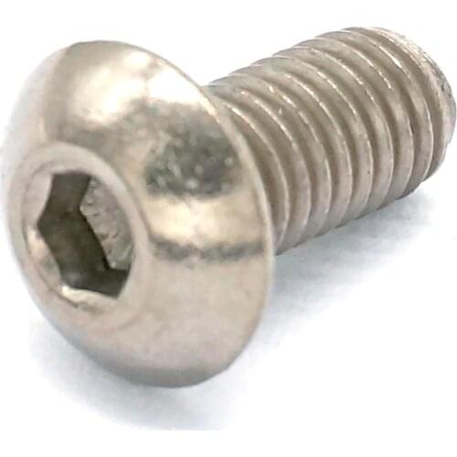 20pcs M5 x 10mm GR2 TA2 Pure Titanium Hex Socket Dome Cap Screw Bolt Anti Acid Corrosion