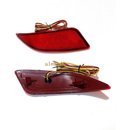 2x Red Lens LED Rear Bumper Reflector Tail Brake Fog Parking Warning Lamp Running Turn Signal Light for Toyota Camry 2015 2016