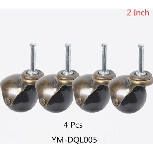 4 Pcs/Lot Special 2 Inch Pp Pole Inserted Earth Wheel Spherical Silent Furniture Universal Caster Sofa Pulley