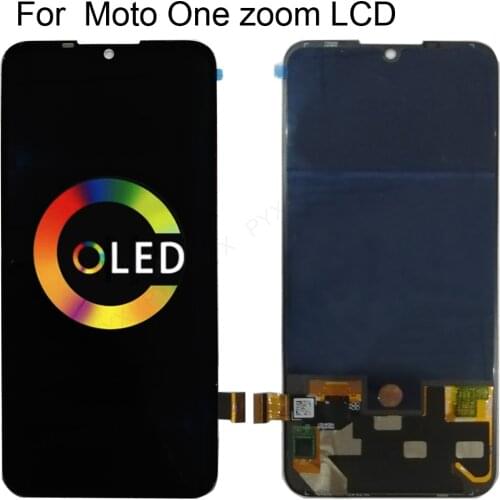 AAA Supper Amoled 6.39" For Motorola One Zoom XT2010 Xt12010-1 Lcd Screen Display Touch Glass Digitizer Assembly One Zoom LCD